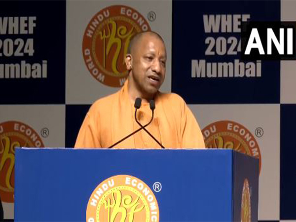 Uttar Pradesh CM Yogi Adityanath at World Hindu Economic Forum in Mumbai (Photo/ANI)
