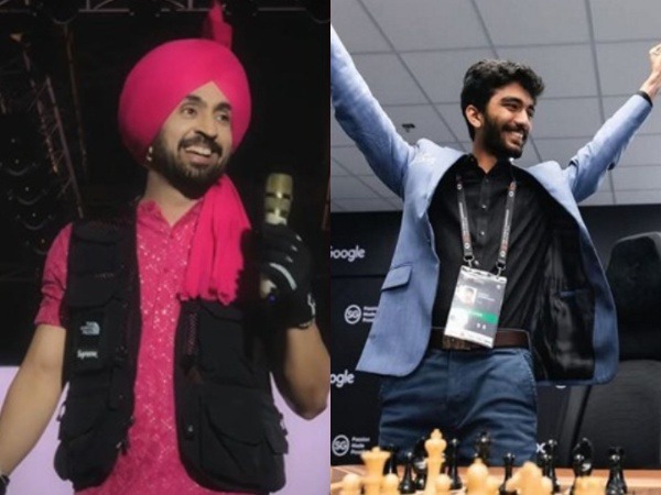 Diljit Dosanjh and FIDE Champion D Gukesh (Image Source: Instagram, X)