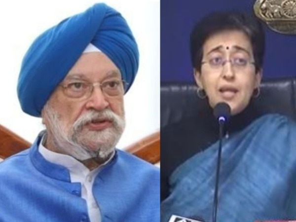 Union Minister Hardeep Puri and Delhi CM Atishi (Photo/ANI)