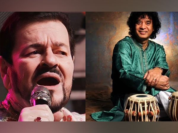Nitin Mukesh and Zakir Hussain (Image Source: Pic 1: Nitin Mukesh/Instagram/family's spokesperson)
