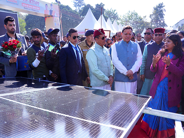 CM Pushkar Singh Dhami inaugurates 'Saur Kauthig' first solar fair of Uttarakhand (Photo/CMO) 