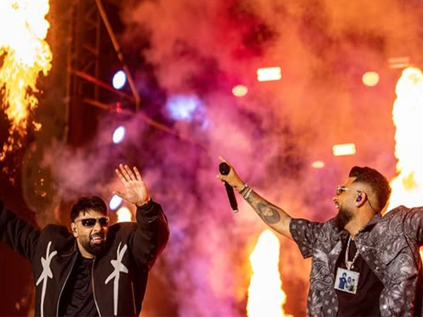 Singers Karan Aujla and Badshah (Image source: Instagram @team.innovation) 