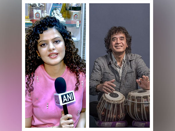 Singer Palak Muchhal remembering late Ustad Zakir Hussain (Image source: ANI and X)