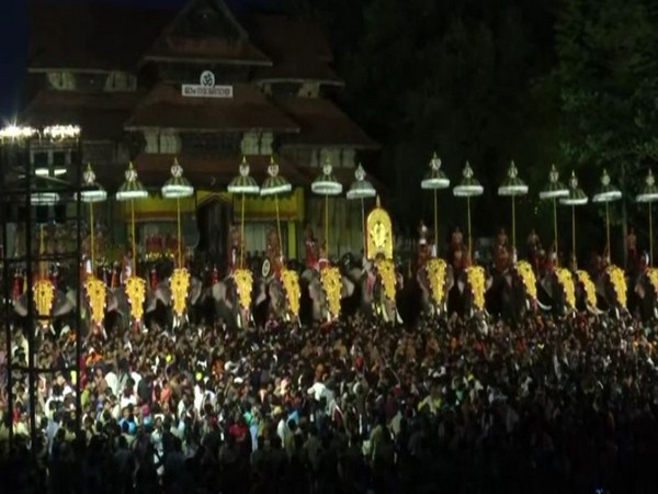 Thrissur Pooram celebrations in Kerala. (Photo/ANI)