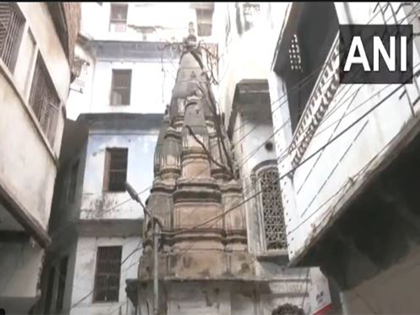 A locked structure, appearing to be a temple, found in a residential area of Varanasi. (Photo/ANI) 