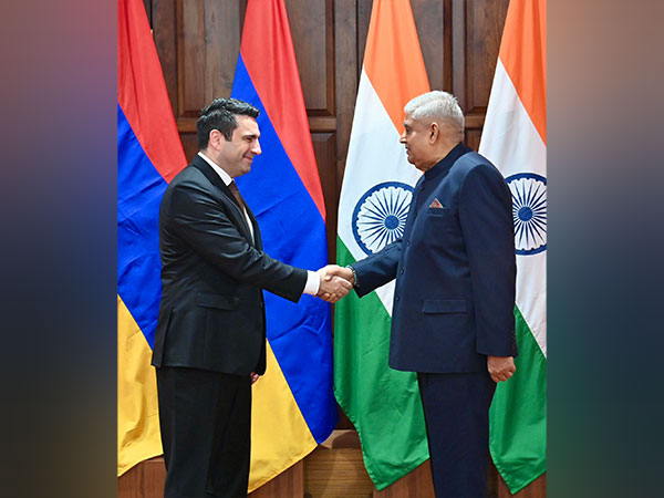 Vice President Dhankhar and Alen Simonyan, President of Armenia’s National Assembly (Photo/ X@VPIndia)