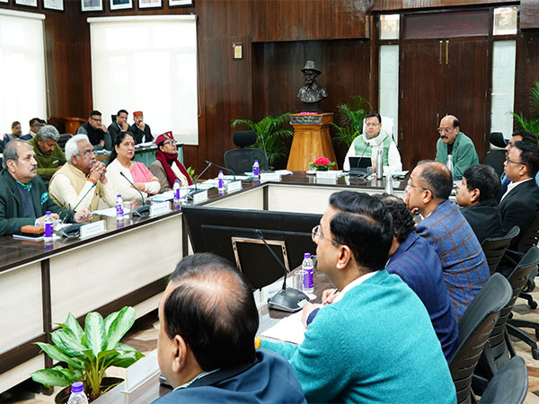 Chief Minister Pushkar Singh Dhami during the meeting (Photo/CMO) 