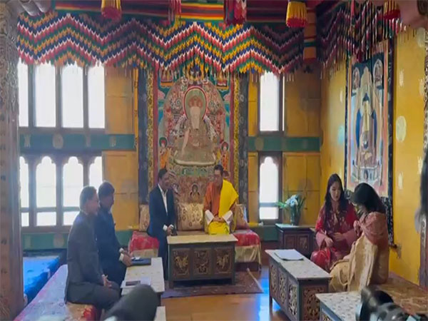  Assam Chief Minister Himanta Biswa Sarma in Bhutan. (Photo/ANI)