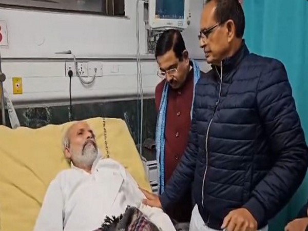 Union Ministers Shivraj Singh Chauhan and Prahlad Joshi visits BJP MP Pratap Chandra Sarangi (Photo/ ANI)