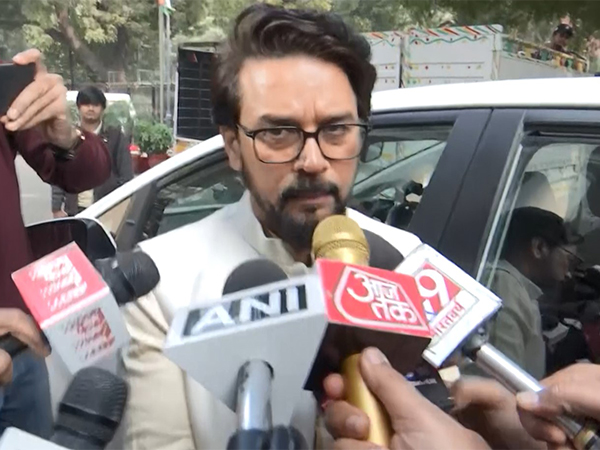 BJP MP Anurag Thakur at the police station  (Photo/ANI)