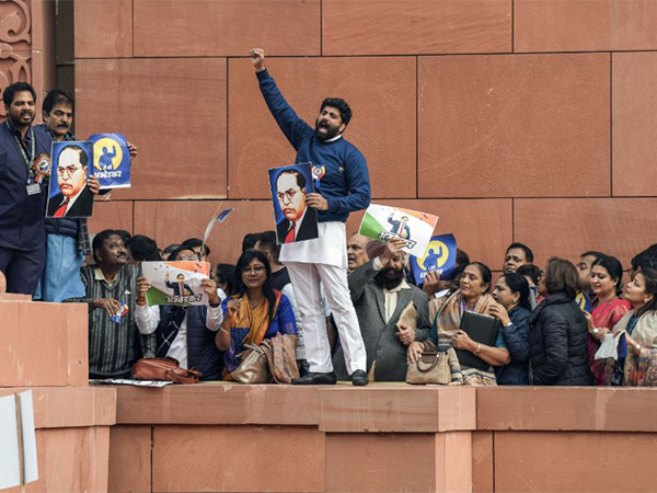 INDIA bloc protest at Parliament. (File Photo/ANI)