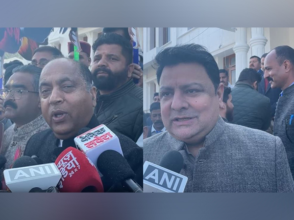 Former Chief Minister Jairam Thakur &  Dharamshala MLA Sudheer Sharma  (Photo/ANI)