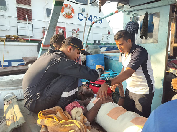 Indian Coast Guard rescues fisherman. (Photo: @IndiaCoastGuard)