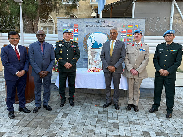 Officials from the Indian High Commission and the UN honouring General KS Thimayya at the UN Peacekeeping Forces Memorial (Photo/ X@HCI_Nicosia)