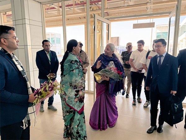 Finance Minister Nirmala Sitharaman at Jaisalmer Airport ahead of GST Council meeting (Image: X/@nsitharamanoffc)