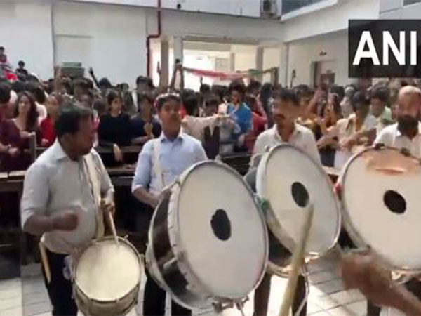 hristmas celebrations held at colleges in Thrissur ahead of the Christmas holidays.(Photo/ANI)
