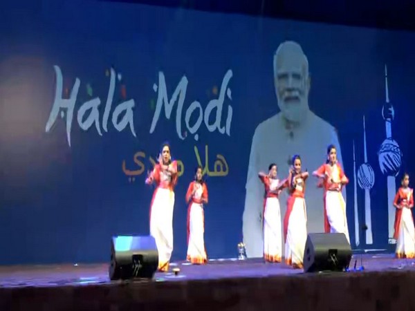 Visuals from the community event 'Hala Modi' at Shaikh Saad Al Abdullah Indoor Sports Complex. (Photo/ANI)