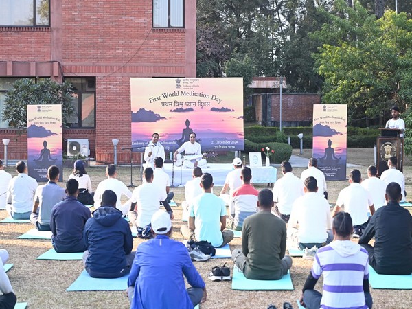 Indian Embassy in Kathmandu organised meditation program. (Photo/X@IndiaInNepal)