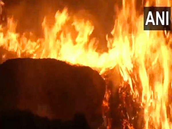 Visual of fire in Dessa forest area of J-K's Doda (Photo/ANI)