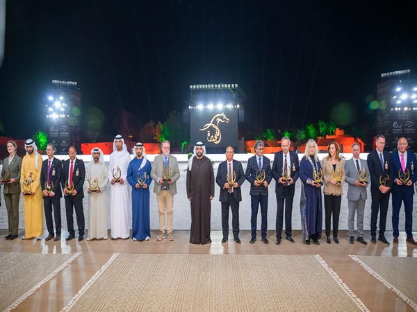 Mohammed Al Sharqi crowns winners at Fujairah Horse Championship 2024. (Photo: WAM)