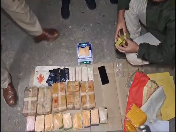 Police seize drugs in Assam’s Cachar (Photo/ANI)