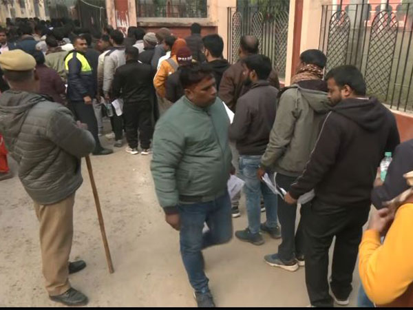 Visual from a exam centre in Varanasi (Photo/ANI)