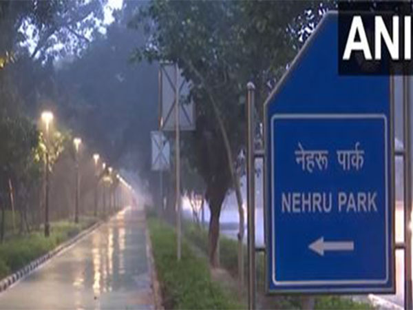 Visuals of rain at Nehru Park (Photo/ANI)