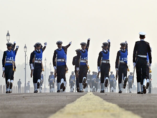 Indian Navy contingent takes part in rehearsal for Republic Day Parade (File pic/ANI)