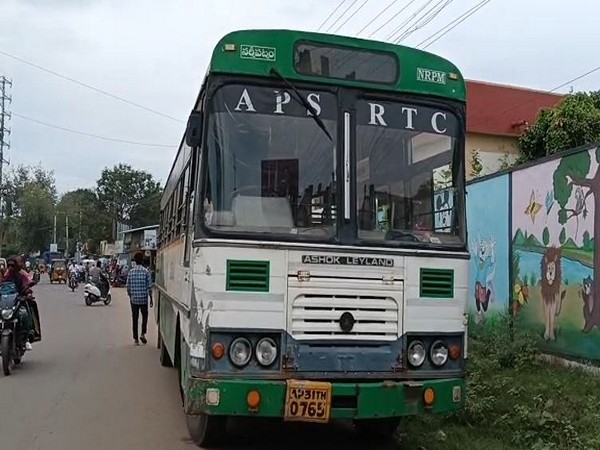 Andhra RTC bus which got stolen (Photo/ANI) 