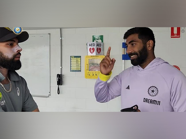 Jasprit Bumrah with an aspiring bowler. (Photo- BCCI website/BCCI.tv)