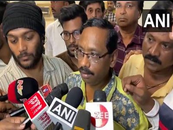 Bhaskar, the father of the injured child  during the premiere show of 'Pushpa 2'  (Photo/ANI)