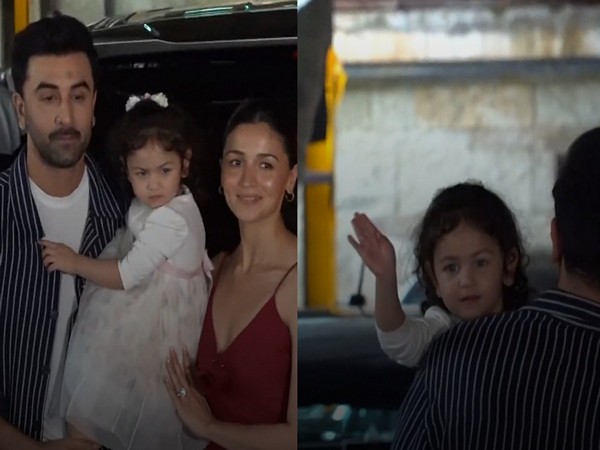 Raha Kapoor, Ranbir Kapoor and Alia Bhatt (Image Source: ANI)