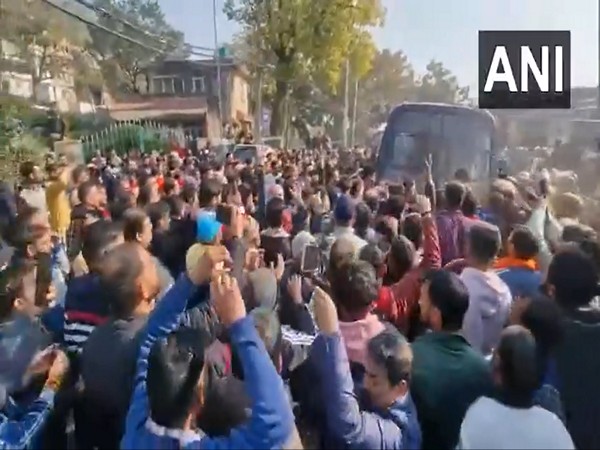 Civilians protesting (Photo/ANI)