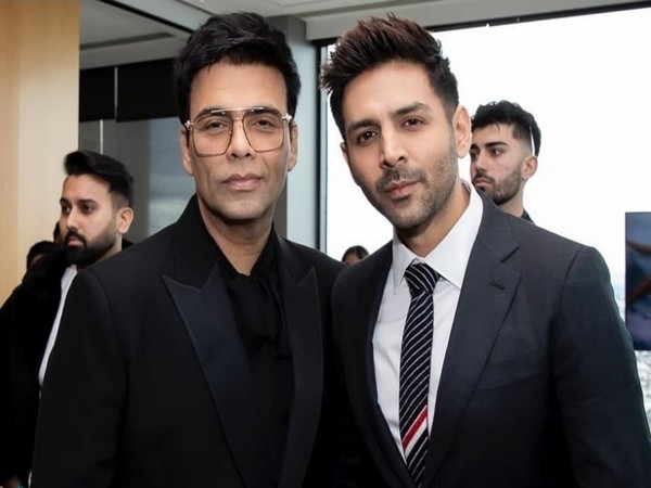 Kartika Aaryan and Karan Johar (Image Source: Instagram/@iffmelbourne)