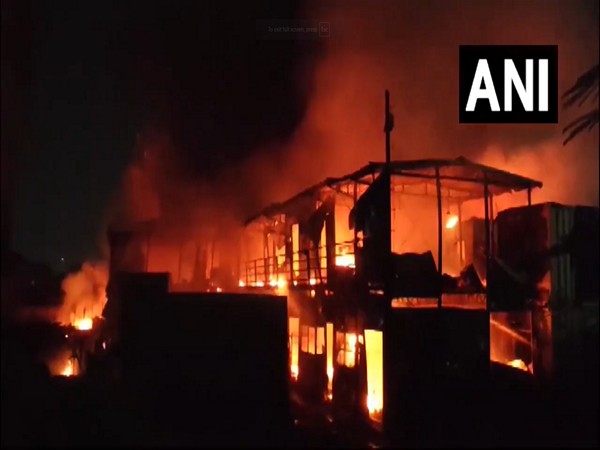 Fire broke out at an under-construction society (Photo/ANI)