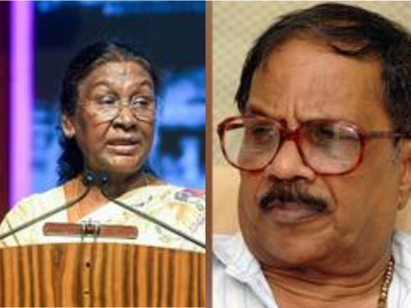 President Droupadi Murmu and MT Vasudevan Nair (Photo/ANI) 