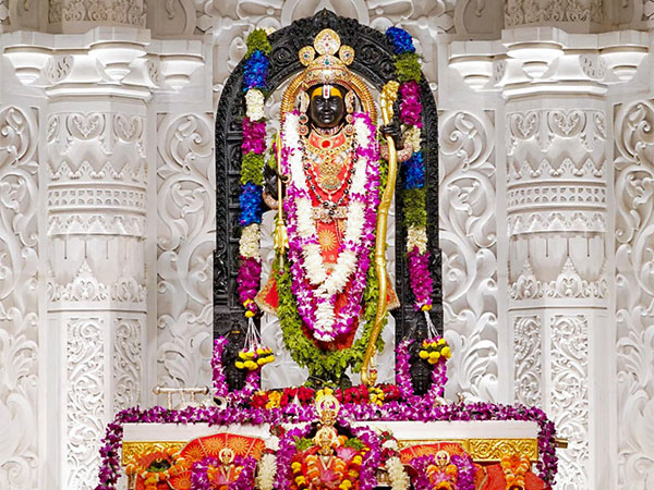 The decorated idol of Lord Ram at the Ram Janmabhoomi Temple in Ayodhya (Photo/ANI)