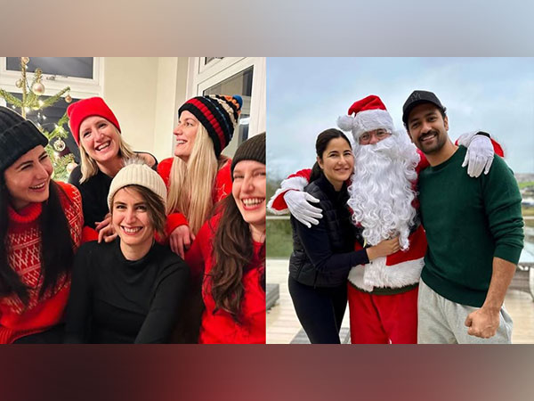 Vicky Kaushal, Katrina Kaif with family and Santa Claus (Photo/Instagram/@katrinakaif)