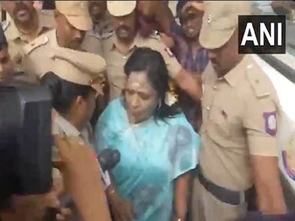 BJP's Dr Tamilisai Soundararajan, party cadre detained by Police  (Photo/ANI) 