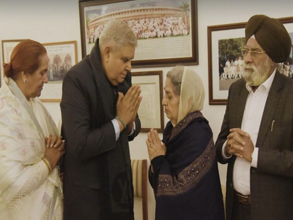 Vice President Jagdeep Dhankar and his wife (Photo Credit: VP office)