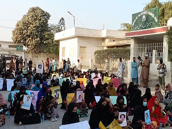 Families of missing persons hold protest to mark sixth anniversary of Rashid Hussain's enforced disappearance (Image Credit: The Balochistan Post)