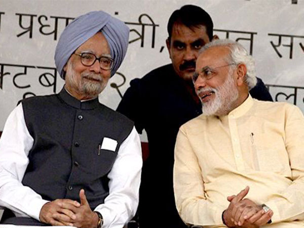 Dr Manmohan Singh and Prime Minister Narendra Modi. (File Photo/@narendramodi)
