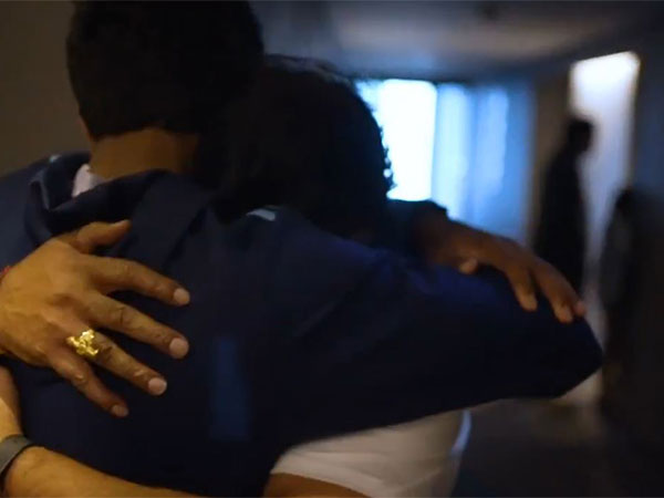 Nitish embracing his father (Photo: @BCCI/X) 