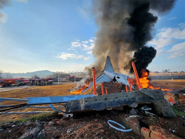Visual of plane crash in South Korea (Photo credit: Reuters)