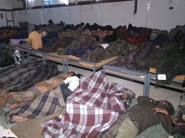 Homeless people are spending nights in government-constructed night shelters(Photo/ANI)