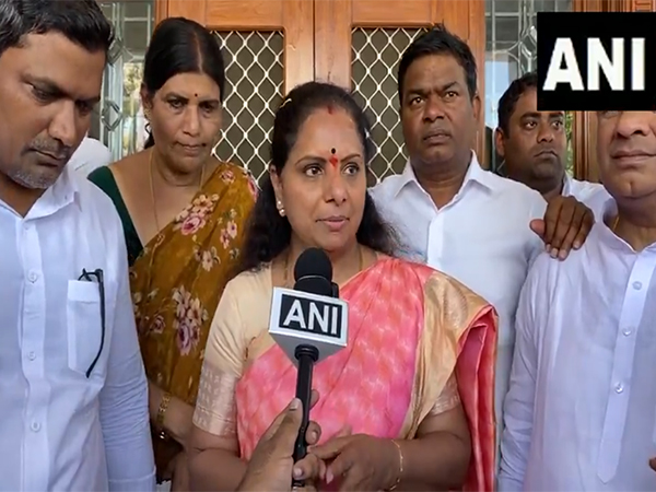 Bharat Rashtra Samithi MLC, K Kavitha (Photo/ANI)
