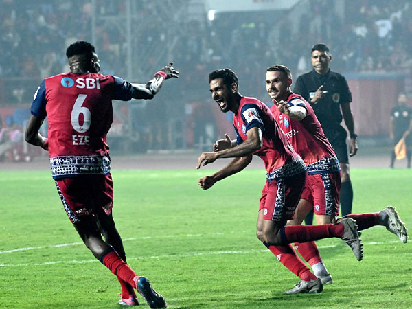 Jamshedpur FC players celebrating. (Photo- ISL Media)