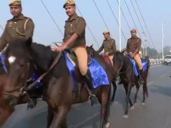 Prayagraj Police is using horses for patrolling ahead of the Maha Kumbh Mela 2025. (File photo/ANI)