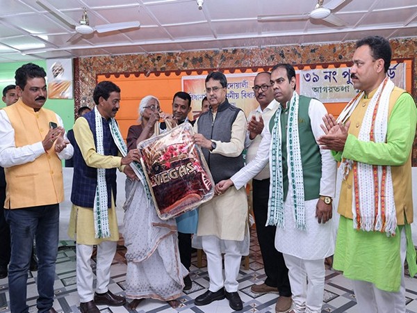 Tripura Chief Minister Dr Manik Saha during program (Photo/ANI)