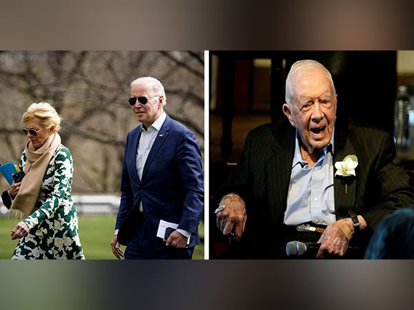 US President Joe Biden and First Lady Jill Biden, Former US President Jimmy Carter (File Photos/ Reuters)